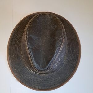 Classic Brown Leather Hat Adventure Bound Large *Read Discription